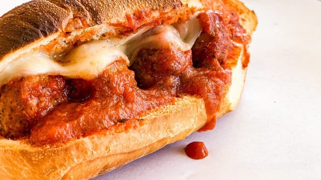 12" Meatball and Cheese.